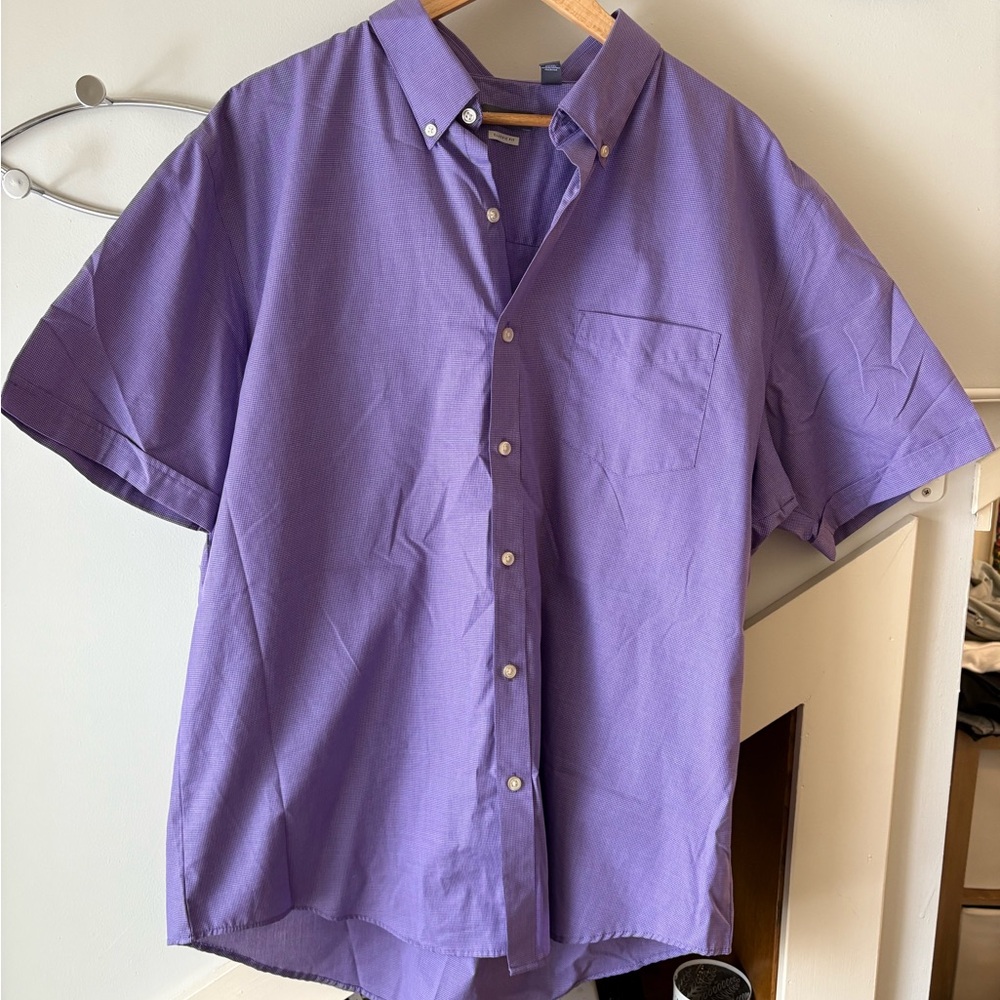 Van Heusen Men's Purple Button Down Shirt XL